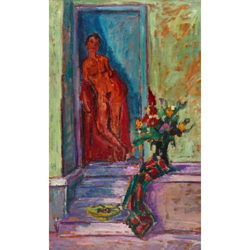G�RALD COMTESSE : 'Nu sur l'escalier' (DOBIASCHOFSKY AUKTIONEN AG)