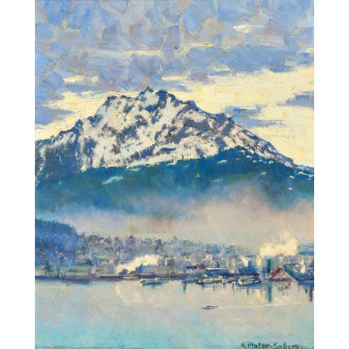 KAZIMIERZ HR. (AUCH GRAF PLATER-SYBERG) PLATER-ZYBERG : 'Luzern mit Pilatus' (DOBIASCHOFSKY AUKTIONEN AG)