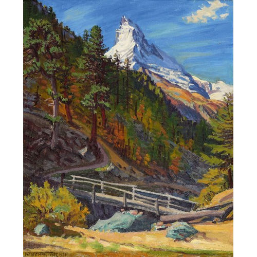 WALDEMAR THEOPHIL FINK : 'Herbst an der Bergbachbr�cke' (DOBIASCHOFSKY AUKTIONEN AG)