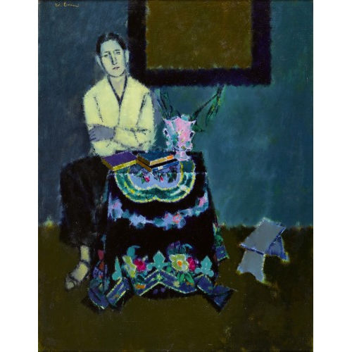 CHARLES PAUL REYNOLD BARRAUD : Interieur mit sitzender Frau (DOBIASCHOFSKY AUKTIONEN AG)