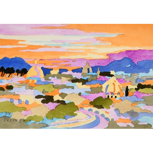 ALOYS PERREGAUX : 'Rome - Vue de l'Aventin' (DOBIASCHOFSKY AUKTIONEN AG)