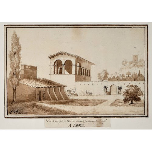 L�OPOLD LOUIS ROBERT : 'Vue d'une petite Maison dans le faubourg du Peuple � Rome' (DOBIASCHOFSKY AUKTIONEN AG)