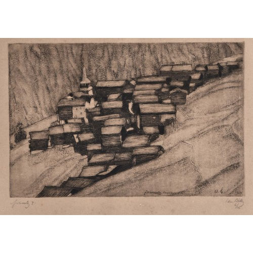 EDMOND BILLE : 'Grimentz I. Anniviers' (DOBIASCHOFSKY AUKTIONEN AG)