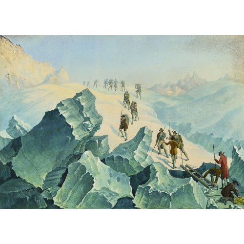 19. JH. SCHWEIZ : Gletschergang (DOBIASCHOFSKY AUKTIONEN AG)