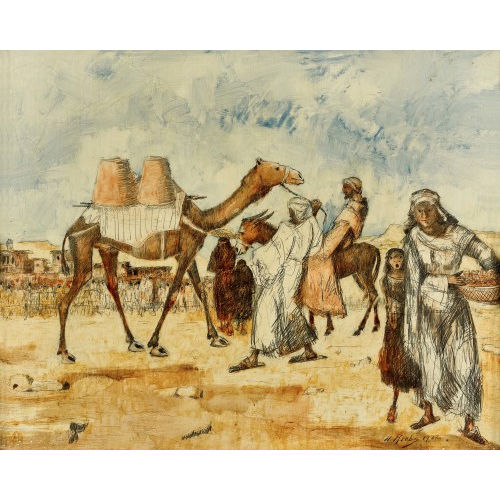 WALTER KREBS : Orientalische Oasenszene (DOBIASCHOFSKY AUKTIONEN AG)