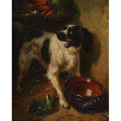 HENRIETTE RONNER-KNIP : Hund am Trinknapf (DOBIASCHOFSKY AUKTIONEN AG)