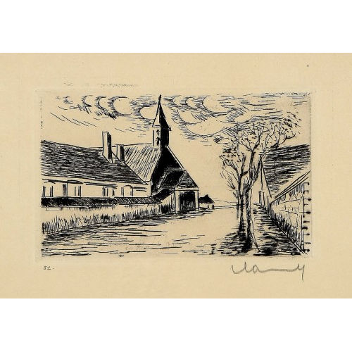 MAURICE DE VLAMINCK : 'L'�glise' (DOBIASCHOFSKY AUKTIONEN AG)