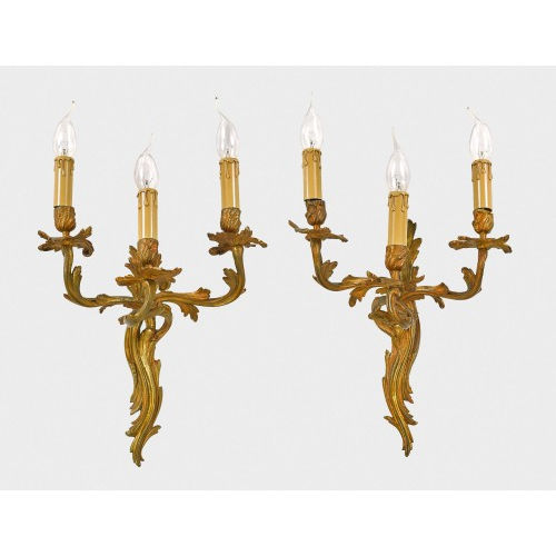 PAAR APPLIQUEN : Stil Louis XV, 19. Jh (DOBIASCHOFSKY AUKTIONEN AG)