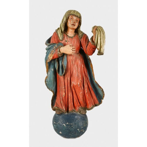 17. JH. ANONYM : Trauernde Muttergottes auf Weltkugel (DOBIASCHOFSKY AUKTIONEN AG)