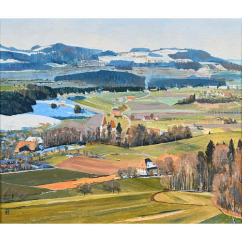 HANS SCHEITLIN : Vorfr�hlingslandschaft (DOBIASCHOFSKY AUKTIONEN AG)