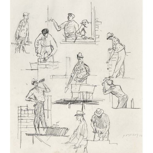 HANS POTTHOF : 'Auf der Baustelle' (DOBIASCHOFSKY AUKTIONEN AG)