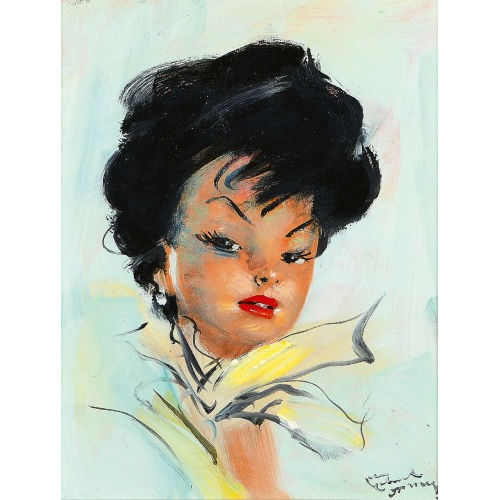 JEAN-GABRIEL DOMERGUE : 'Ghilaine' (DOBIASCHOFSKY AUKTIONEN AG)