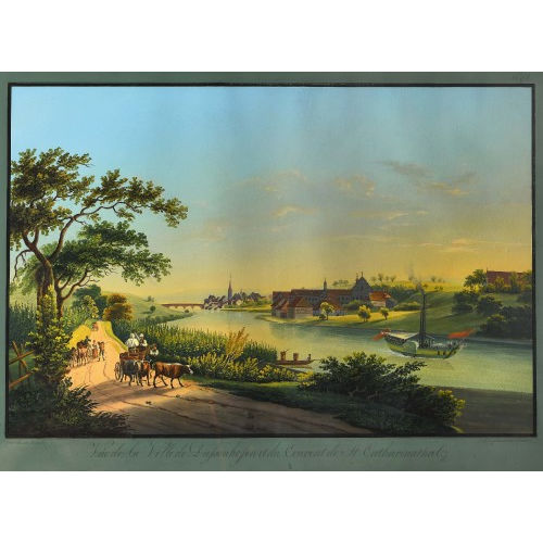 JOHANN LUDWIG BLEULER : 'Vue de la Ville de Diessenhofen et du Couvent de St Catharinathal' (DOBIASCHOFSKY AUKTIONEN AG)