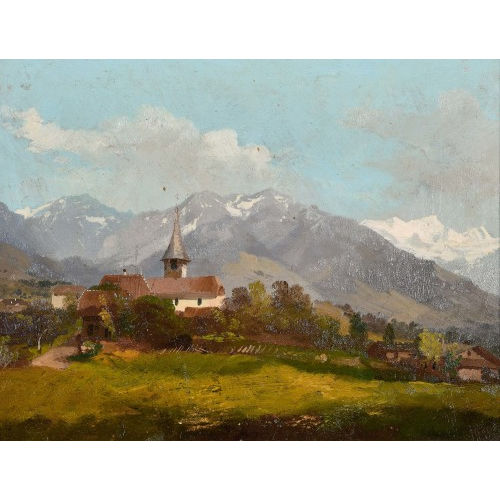 EDUARD B�HLER : 'Aeschi ob Spiez' (DOBIASCHOFSKY AUKTIONEN AG)