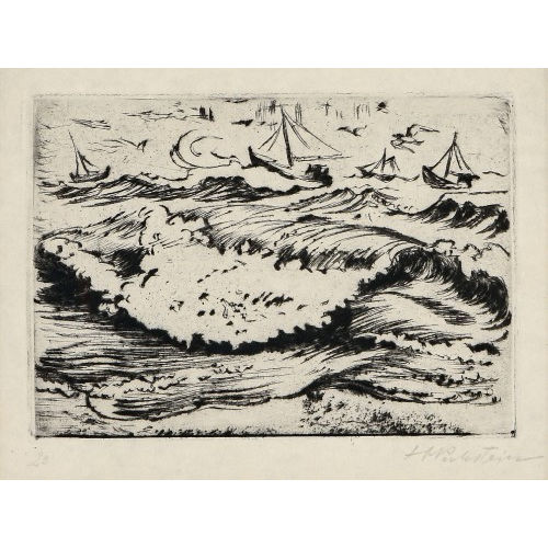 HERMANN MAX PECHSTEIN : 'Brandungswelle' (DOBIASCHOFSKY AUKTIONEN AG)