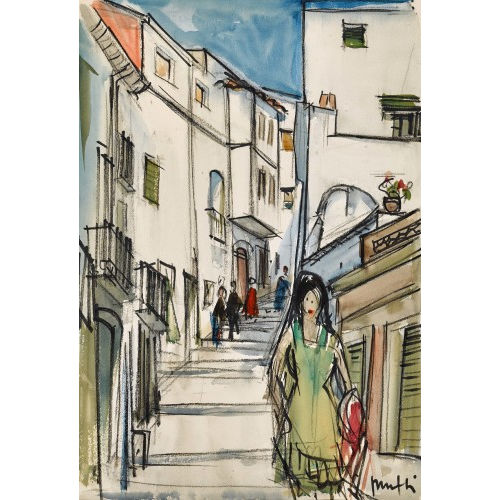 WALTER MAFLI : Ruelle en Espagne (DOBIASCHOFSKY AUKTIONEN AG)
