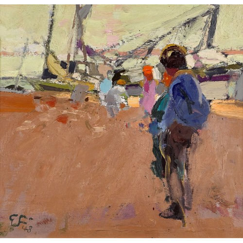 EUGEN FR�H : 'Au port' (DOBIASCHOFSKY AUKTIONEN AG)