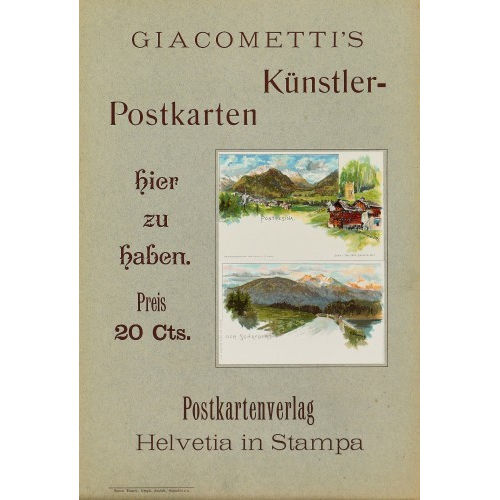 GIOVANNI GIACOMETTI : 'Giacometti's K�nstlerpostkarten...' (DOBIASCHOFSKY AUKTIONEN AG)