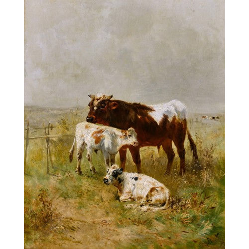 HENRI SCHOUTEN : Weidendes Vieh (DOBIASCHOFSKY AUKTIONEN AG)