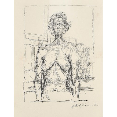 ALBERTO GIACOMETTI : 'Nude with flowers' (DOBIASCHOFSKY AUKTIONEN AG)