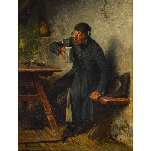HUGO WILHELM VON KAUFFMANN : Der Biertrinker (DOBIASCHOFSKY AUKTIONEN AG)
