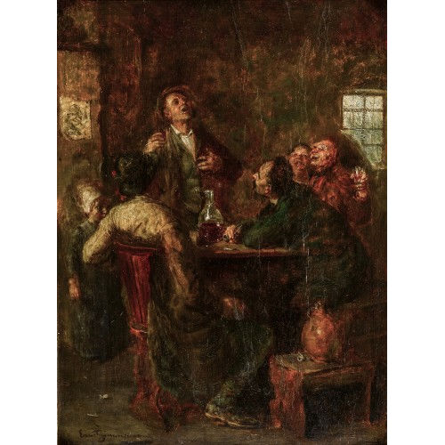 ERNST KARL GEORG ZIMMERMANN : Der Liedervortrag am Wirtshaustisch (DOBIASCHOFSKY AUKTIONEN AG)