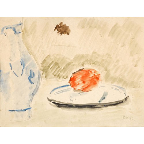 HANS BERGER : Stillleben mit Krug und Obstteller (DOBIASCHOFSKY AUKTIONEN AG)
