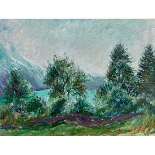 JOHANN PETER FL�CK : Landschaftspartie mit Seeblick (DOBIASCHOFSKY AUKTIONEN AG)