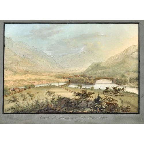 JOHANN LUDWIG BLEULER : 'Reunion du Rhin ant�rieur et du Rhin post�rieur a Reichenau' (DOBIASCHOFSKY AUKTIONEN AG)
