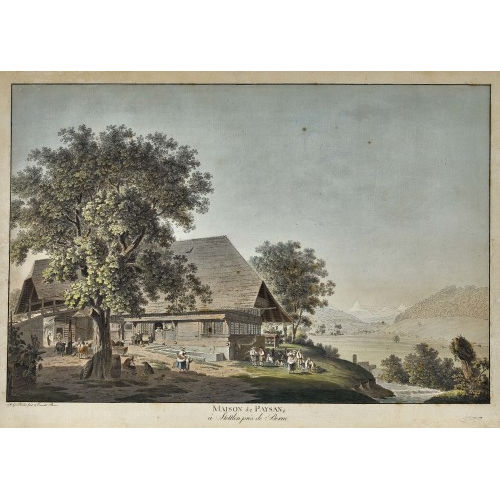 MATTHIAS-GOTTFRIED EICHLER : 'Maison de Paysan, � Stettlen pr�s de Berne' (DOBIASCHOFSKY AUKTIONEN AG)