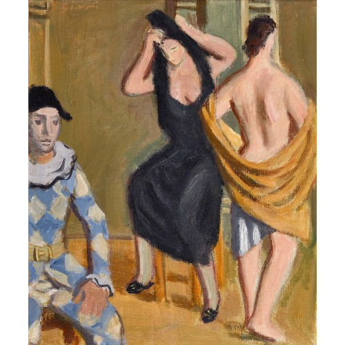 WILHELM GIMMI : 'Composition mit Arlequin' (DOBIASCHOFSKY AUKTIONEN AG)