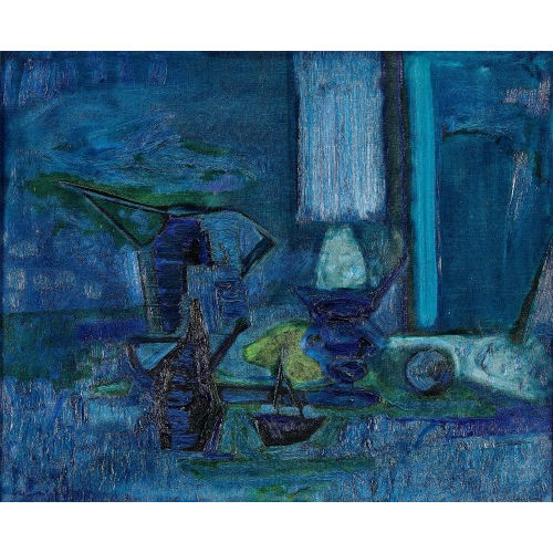 WILLY SUTER : 'Nature morte bleue' (DOBIASCHOFSKY AUKTIONEN AG)