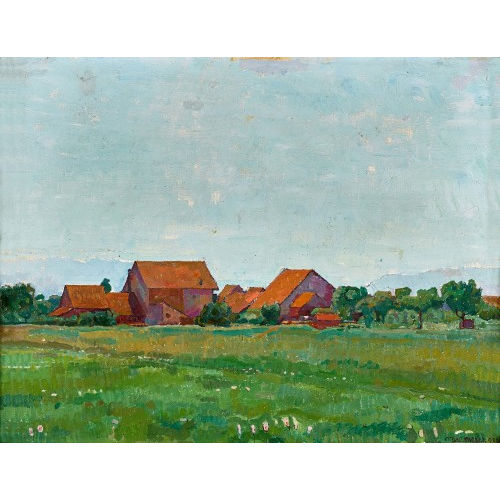WILHELM (GEN. WILLIAM) M�LLER : Landschaft mit Geh�ft (DOBIASCHOFSKY AUKTIONEN AG)