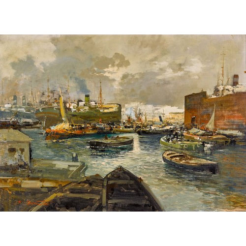 EZELINO BRIANTE : Il porto (DOBIASCHOFSKY AUKTIONEN AG)
