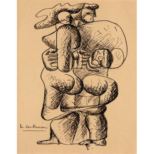 CHARLES-�DOUARD) LE CORBUSIER (EIGTL. JEANNERET : 'Deux femmes enlac�es debout' (DOBIASCHOFSKY AUKTIONEN AG)