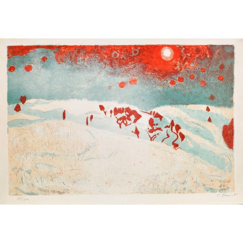 CUNO AMIET : 'Sonnenuntergang in Schneelandschaft' (DOBIASCHOFSKY AUKTIONEN AG)