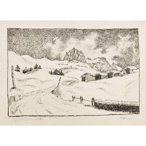 GIOVANNI GIACOMETTI : 'Maloja im Winter' (DOBIASCHOFSKY AUKTIONEN AG)