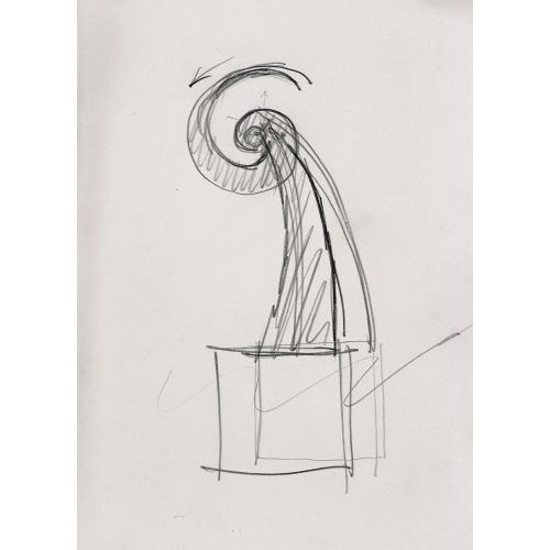 JEAN TINGUELY : Skizze zur Skulptur 'Spirale' von 1965 (DOBIASCHOFSKY AUKTIONEN AG)