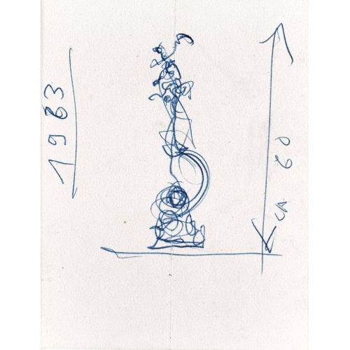 JEAN TINGUELY : Skizze zu einer Skulptur (DOBIASCHOFSKY AUKTIONEN AG)