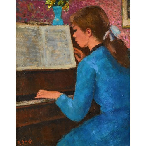 FRAN�OIS GALL : Jeune fille au piano (DOBIASCHOFSKY AUKTIONEN AG)