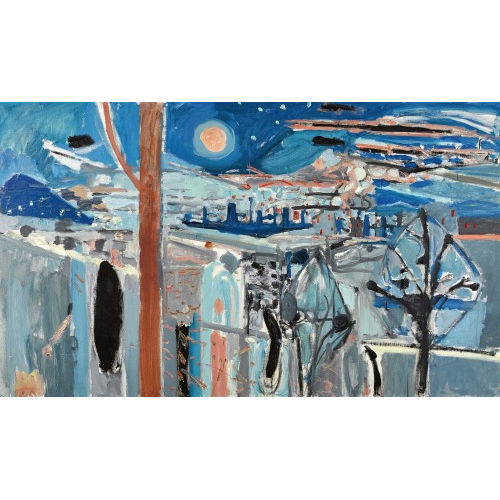 MAX GUBLER : 'Grosse Nachtlandschaft' (DOBIASCHOFSKY AUKTIONEN AG)