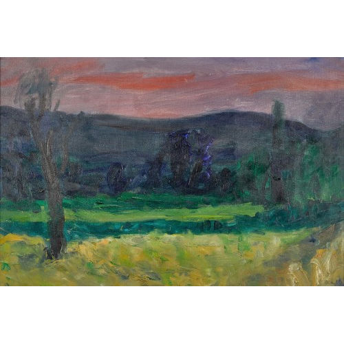 HANS JAUSLIN : Landschaft im Abendrot (DOBIASCHOFSKY AUKTIONEN AG)