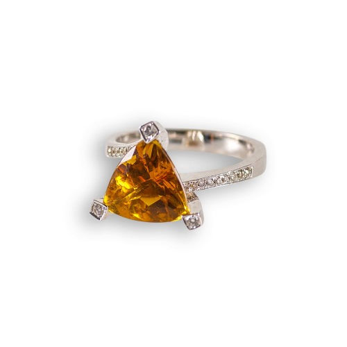 CITRIN-BRILLANT-RING : (DOBIASCHOFSKY AUKTIONEN AG)