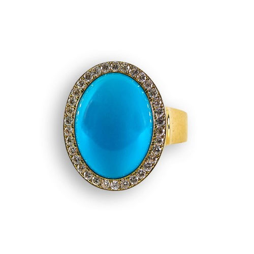 T�RKIS-BRILLANT-RING : (DOBIASCHOFSKY AUKTIONEN AG)