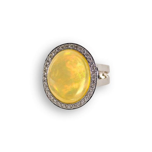 OPAL-BRILLANT-RING : (DOBIASCHOFSKY AUKTIONEN AG)