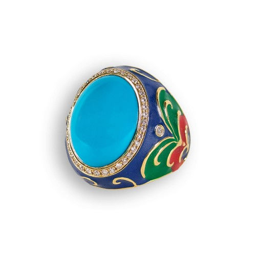 T�RKIS-BRILLANT-RING : (DOBIASCHOFSKY AUKTIONEN AG)