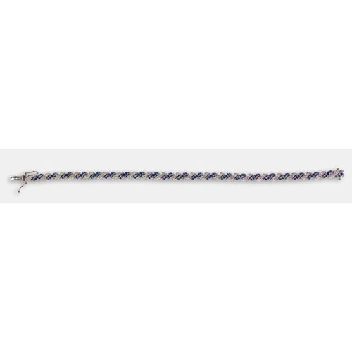 SAPHIR-BRILLANT-BRACELET : (DOBIASCHOFSKY AUKTIONEN AG)