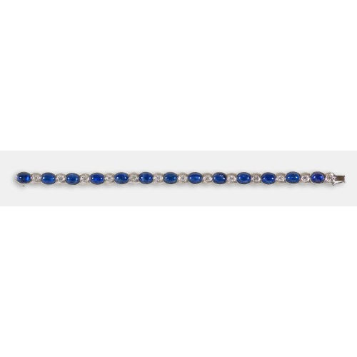 SAPHIR-BRILLANT-BRACELET : (DOBIASCHOFSKY AUKTIONEN AG)