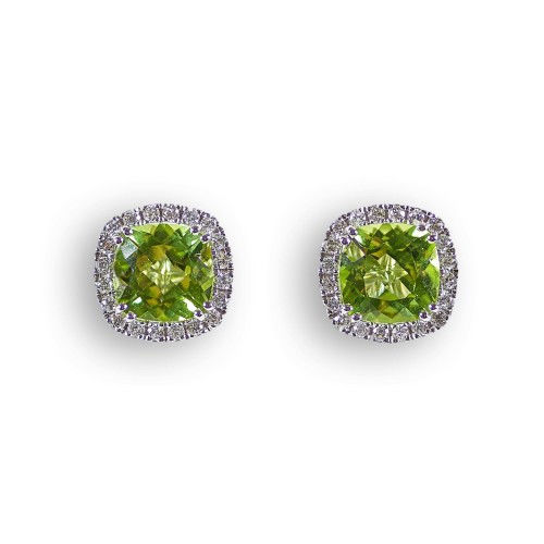 PERIDOT-DIAMANT-OHRSTECKER : (DOBIASCHOFSKY AUKTIONEN AG)