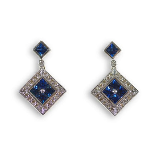 SAPHIR-BRILLANT-OHRH�NGER : (DOBIASCHOFSKY AUKTIONEN AG)